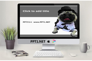 可爱小狗艺术PPT模板.ppt[共2张]