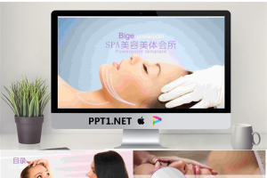 紫色淡雅美容美体SAP会所PPT模板免费.pptx[共22张]