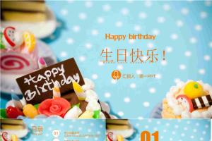 Happy birthday生日快乐PPT模板.pptx[共23张]