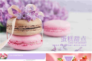 粉色甜点蛋糕PPT模板.pptx[共23张]