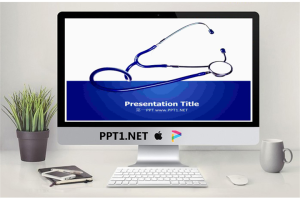蓝色医疗器械背景PPT模板.ppt[共2张]