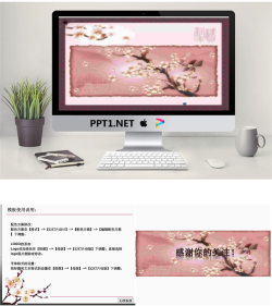 古典桃花PPT模板.ppt[共3张]