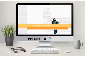 美女背景艺术速写PPT模板.ppt[共3张]