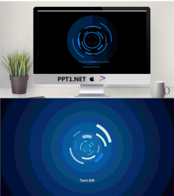 蓝色科技转动加载动画PPT.pptx[共2张]