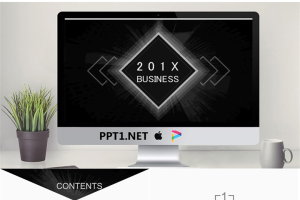 黑色动态扁平化公司简介PPT模板.pptx[共23张]