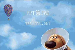 可爱狗狗背景动物PPT模板.ppt[共1张]