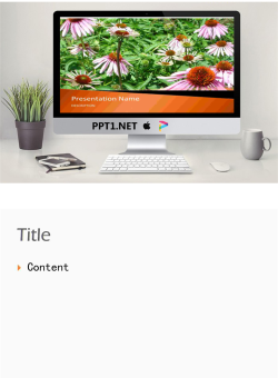 粉色花儿艳－植物PPT模板.ppt[共2张]