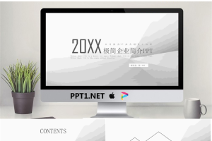 灰色极简公司简介PPT模板.pptx[共24张]