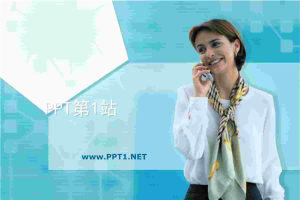在打电话的外国女士背景商务PPT模板.ppt[共1张]