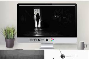 黑白欧美人物背景个性PPT模板.pptx[共12张]