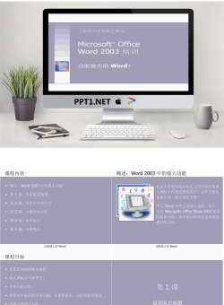 简洁的Word2003培训PPT模板.ppt[共77张]
