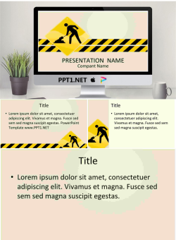 道路施工PowerPoint模板.ppt[共4张]
