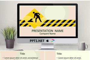 道路施工PowerPoint模板.ppt[共4张]