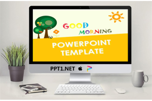 可爱的英文卡通PPT模板.ppt[共7张]