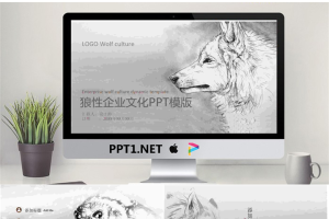 素描风格狼性企业文化建设PPT模板.pptx[共26张]