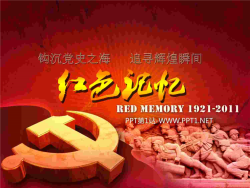 精美的红色动态建党节幻灯片封面片头.pptx[共1张]