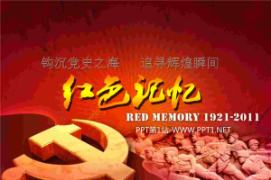 精美的红色动态建党节幻灯片封面片头.pptx[共1张]