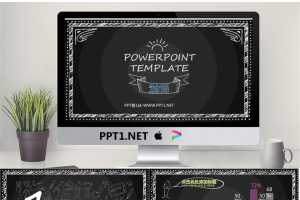 黑板粉笔手绘风格PPT模板.pptx[共10张]