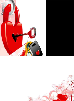 爱心锁PPT模板.ppt[共2张]
