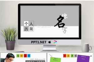 精美个人简历PPT模板_编号XLqhg5.ppt[共6张]