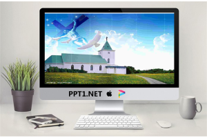 教堂耶稣幻灯片模板.ppt[共5张]