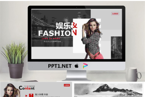 动态欧美杂志风格时尚女性PPT模板.pptx[共26张]