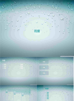 清新的雨滴背景ios风格商务工作总结.ppt[共5张]