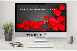 爱情红玫瑰PPT模板.ppt[共3张]