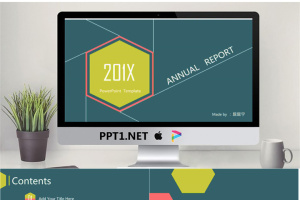 绿色极简扁平化PowerPoint模板免费.pptx[共23张]