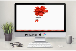 红色蝴蝶结礼盒背景PPT模板.ppt[共5张]