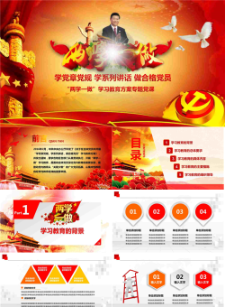 深入开展“两学一做”专题PPT模板.pptx[共25张]