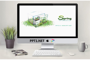 清新淡雅的春季植物PPT模板.ppt[共2张]