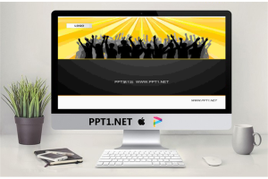 团队背景商务PPT模板.ppt[共2张]