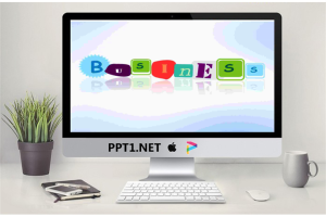 淡雅卡通business幻灯片模板.ppt[共2张]