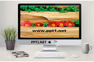 对比鲜明的鲜花绿叶PPT模版.ppt[共2张]