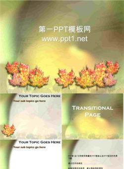 秋天的枫叶背景PPT模板.ppt[共5张]