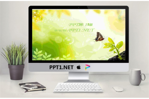 清新淡雅的春天PPT模板.ppt[共2张]