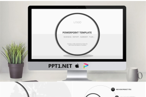黑白简洁圆环背景的欧美商务PPT模板.pptx[共31张]