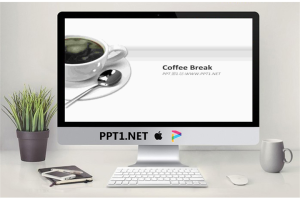 极具小资情调的咖啡杯背景商务餐饮PPT模板.pptx[共24张]