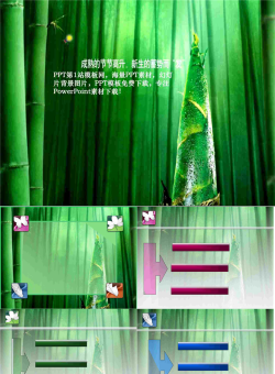 绿色清新的竹林背景模版.ppt[共7张]
