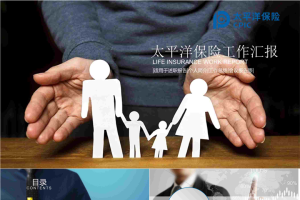 太平洋保险公司工作汇报PPT模板免费.pptx[共23张]