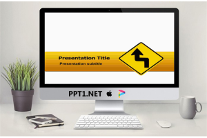 黄色交通警示PowerPoint模板免费.ppt[共3张]