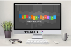 黑色动态地板木板背景艺术PPT模板.pptx[共8张]