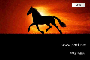 奔腾的马PPT模板.ppt[共25张]