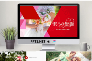 我们结婚啦，浪漫婚礼庆典PPT模板.pptx[共22张]