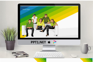 卡通商务团队合作PowerPoint模板.ppt[共5张]