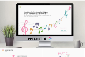 彩色音符背景的动态音乐教育培训PPT模板.pptx[共25张]
