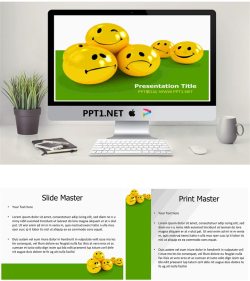 可爱3d圆球可爱表情背景的卡通幻灯片模板.ppt[共3张]
