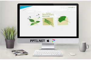 蔬菜植物背景的韩国PPT模板.ppt[共2张]