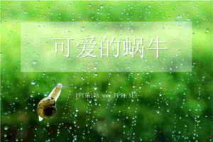 可爱蜗牛动物PPT模板.ppt[共1张]